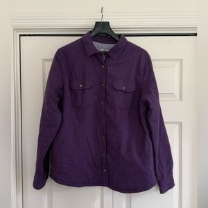 L.L. Bean purple gingham Quilted Shirt/jacket